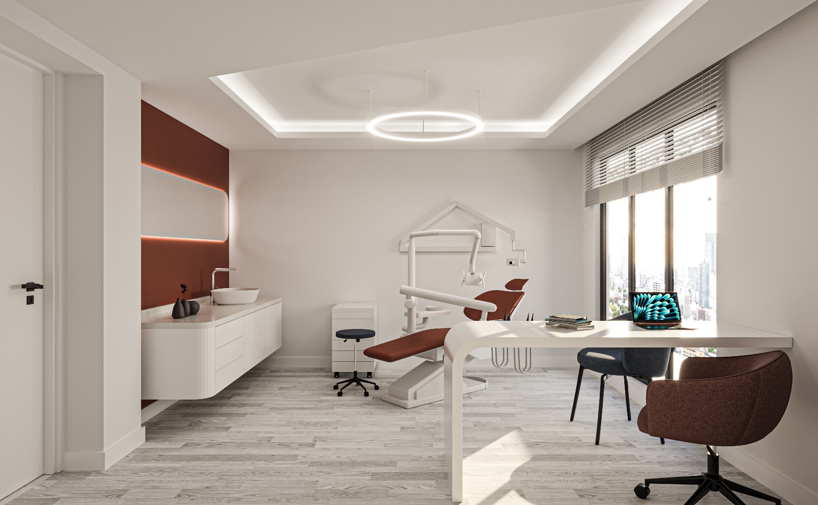 Modern Tasarım DentNora diş kliniği modern iç mekan tasarımı